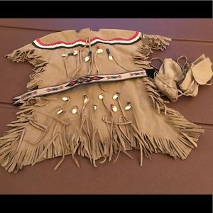 Kaya buckskin beaded outfit